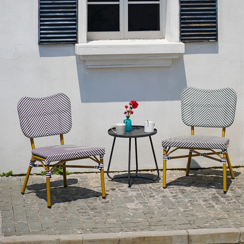 Simplicity Carbon Steel Outdoor End Table - Stable 2-Leg Design & Strong Weather Resistance For Garden