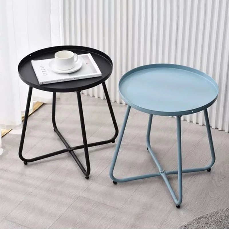 Simplicity Carbon Steel Outdoor End Table - Stable 2-Leg Design & Strong Weather Resistance For Garden