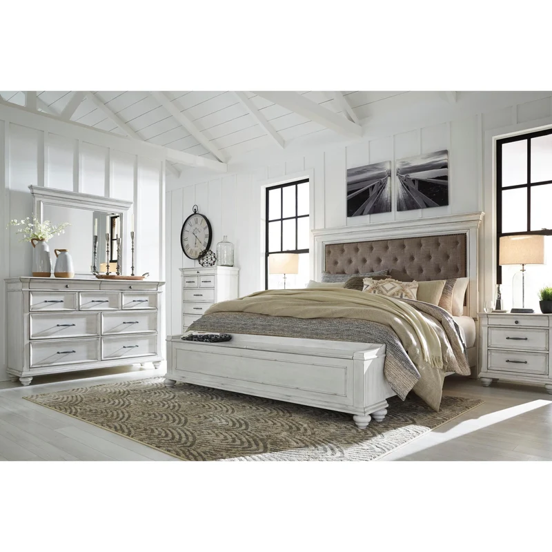 Benchcraft Kanwyn B777 8 pc Queen Upholstered Panel Storage Bedroom Set