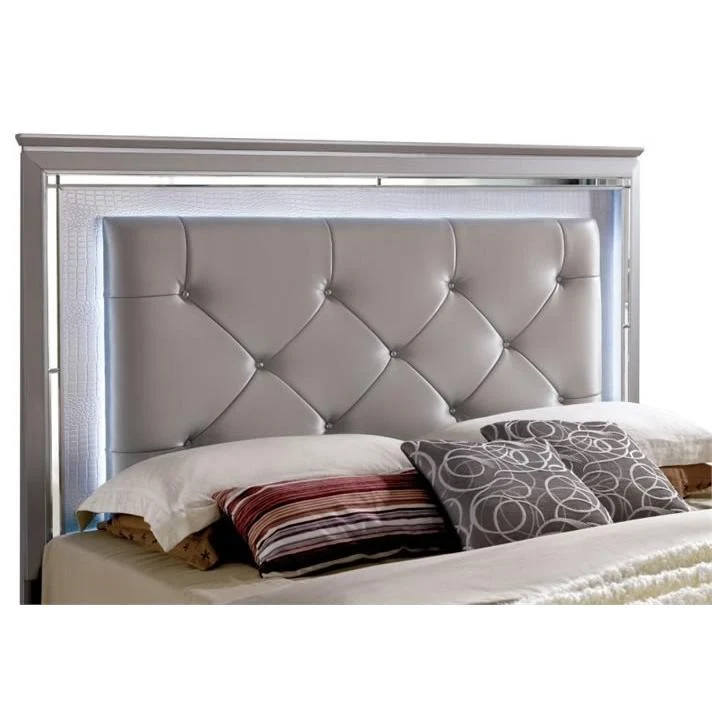 Furniture of America Bellanova CM7979SV 6 pc King Upholstered Panel Bedroom Set