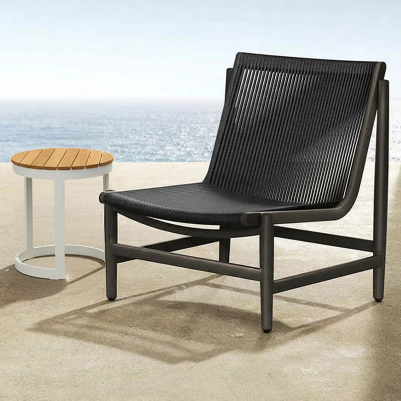 Corrosion-Resistant Rustic Teak Wood Outdoor End Table - 1-Tier Sturdy Steel Frame For Outdoor Patio & Garden