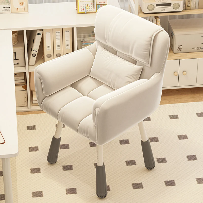 Modern Minimalist Rectangular Cushion Velvet Fabric Synthetic Fabric Iron Sponge Desk Chair Backrest Armrest For Home Office