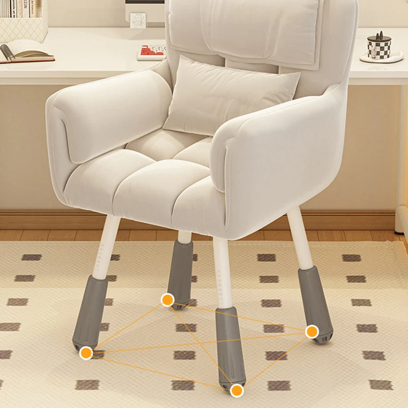 Modern Minimalist Rectangular Cushion Velvet Fabric Synthetic Fabric Iron Sponge Desk Chair Backrest Armrest For Home Office