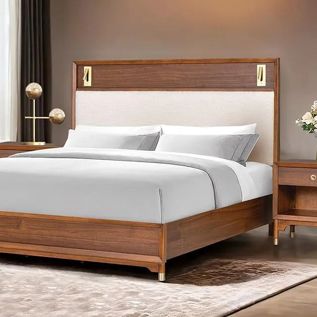 Furniture of America Hepburne FM74000WN-Q-5PC-CHE 7 pc Queen Panel Bedroom Set