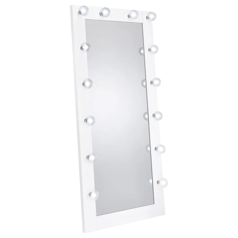 Coaster Furniture Zayan 969558 32 x 71 Inch Floor Mirror LED Lighting - White Gloss