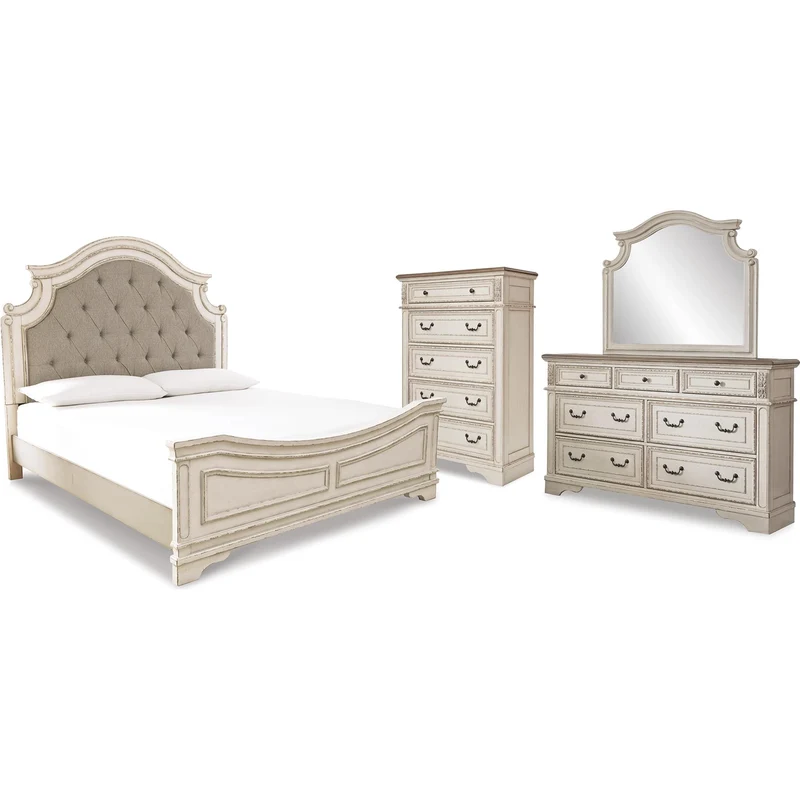 Signature Design by Ashley Realyn B743B68 6 pc King Upholstered Panel Bedroom Set