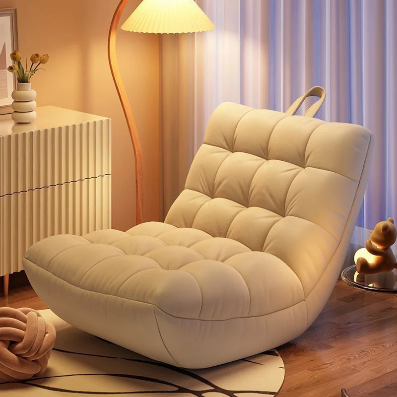 Contemporary Scandinavian Synthetic Fabric EPS Plaid Rectangular Curved Accent Chair With Backrest For Living Room