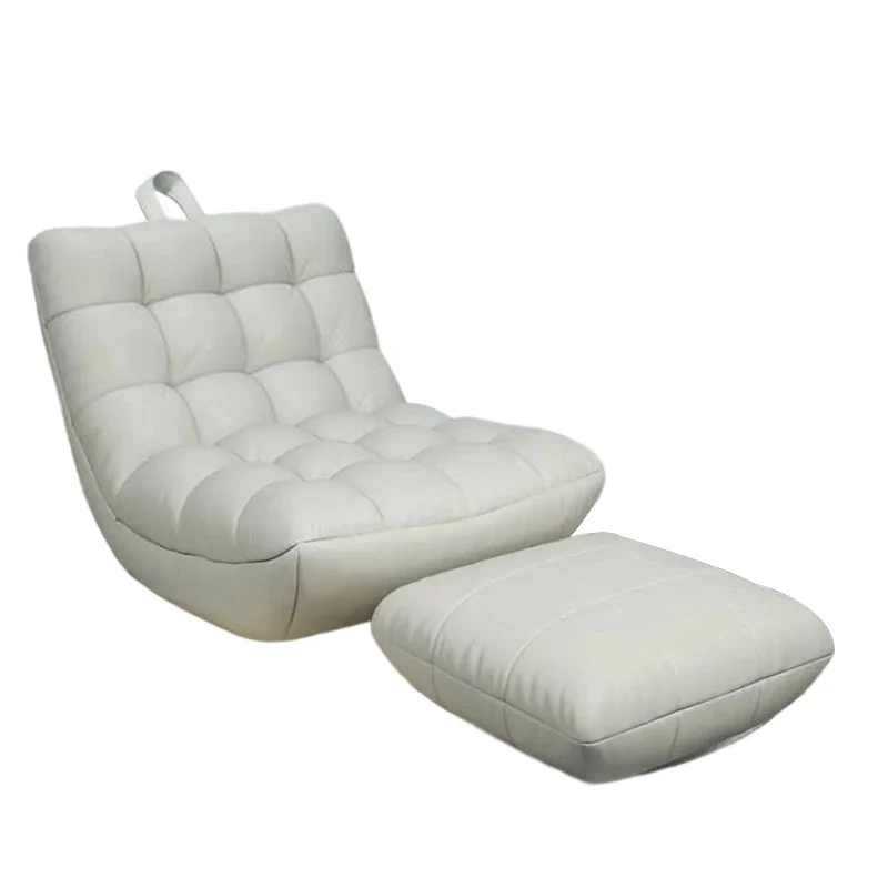 Contemporary Scandinavian Synthetic Fabric EPS Plaid Rectangular Curved Accent Chair With Backrest For Living Room