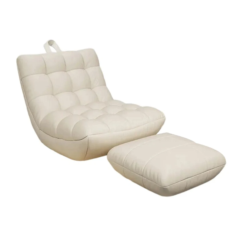 Contemporary Scandinavian Synthetic Fabric EPS Plaid Rectangular Curved Accent Chair With Backrest For Living Room