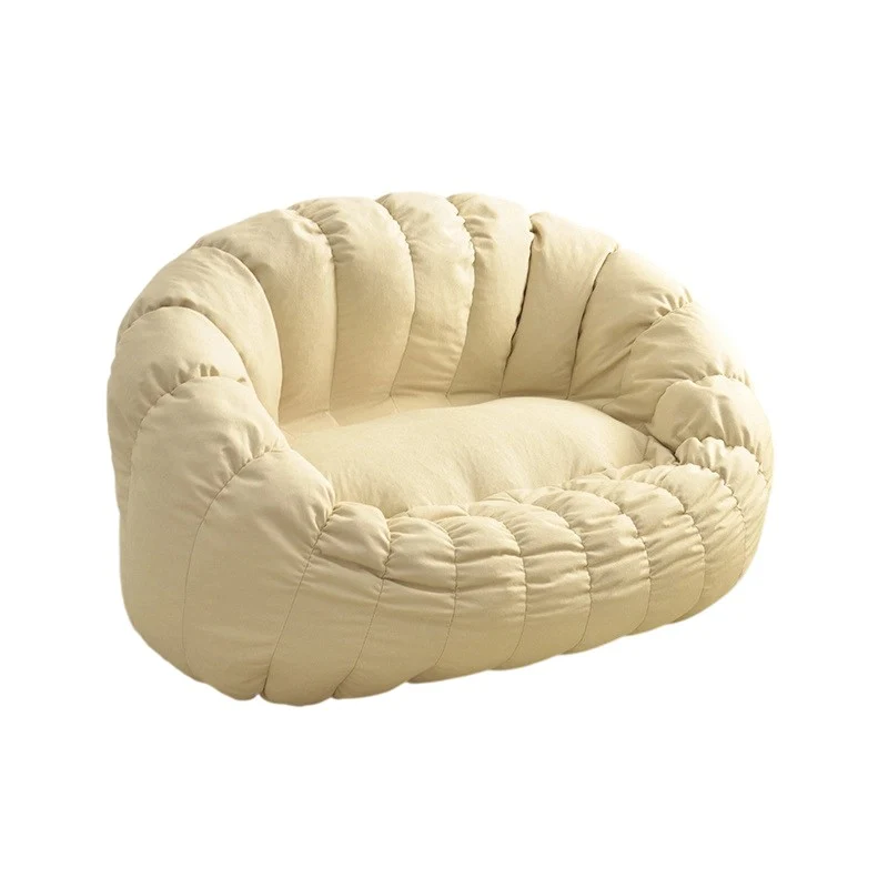 Contemporary Creative Chenille Velvet EPS Semi-Round Cloud Accent Chair With Backrest For Living Room
