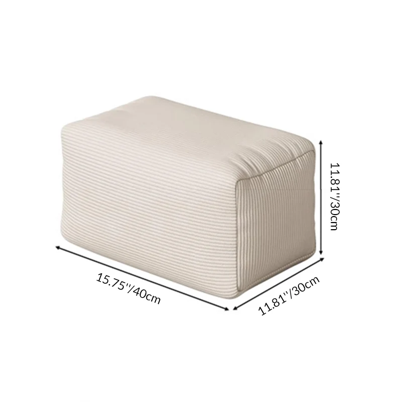 Contemporary Creative Corduroy EPS U-Shaped Rounded Square Accent Chair With Backrest For Living Room