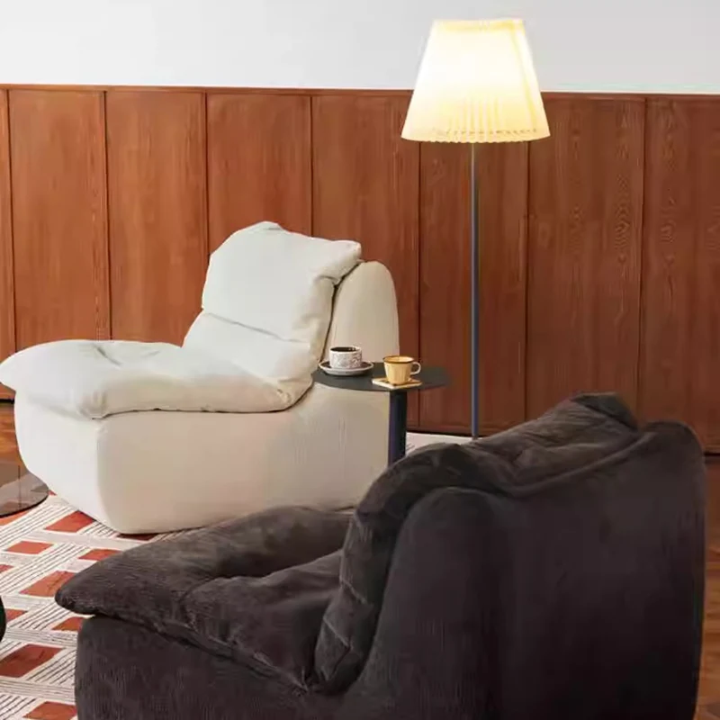 Contemporary Creative Velvet Feather Filled Tofu Block Square Accent Chair With Backrest For Living Room