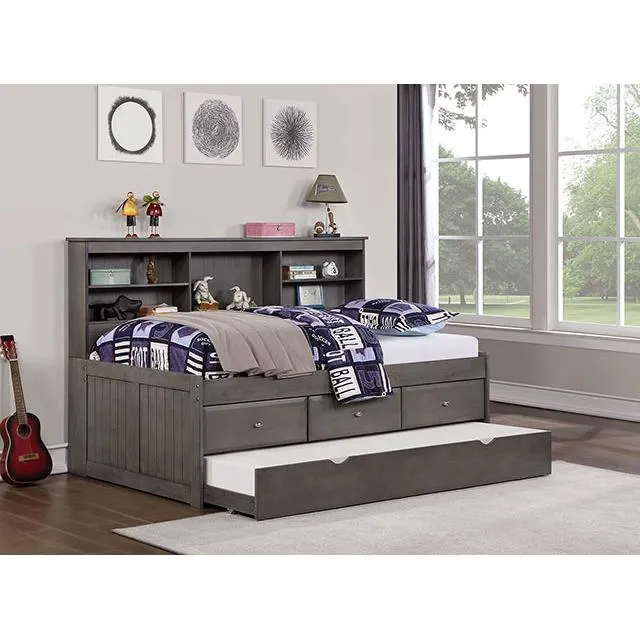 Furniture of America Tibalt FOA7466GY-T Twin Bed w/ Trundle
