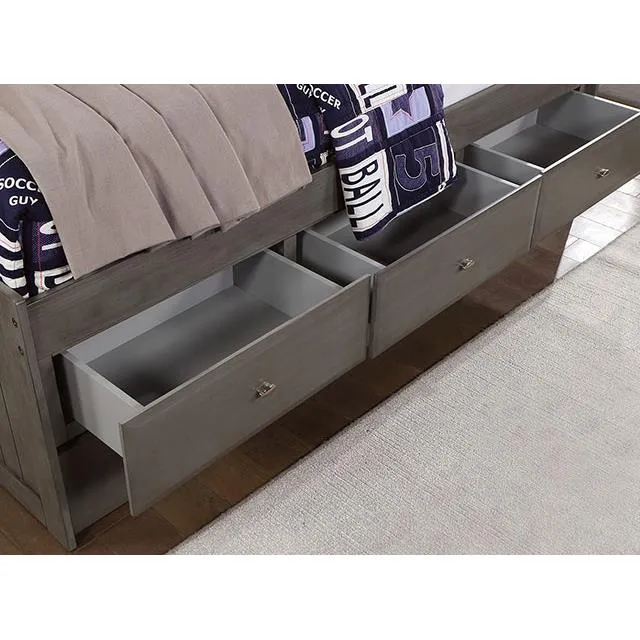 Furniture of America Tibalt FOA7466GY-T Twin Bed w/ Trundle