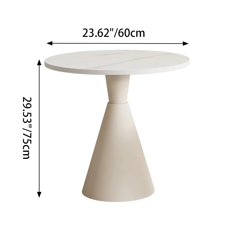 Contemporary Scandinavian Sintered Stone Solid Wood Iron Velvet Sponge Round Accent Chair & Table Set For Living Room