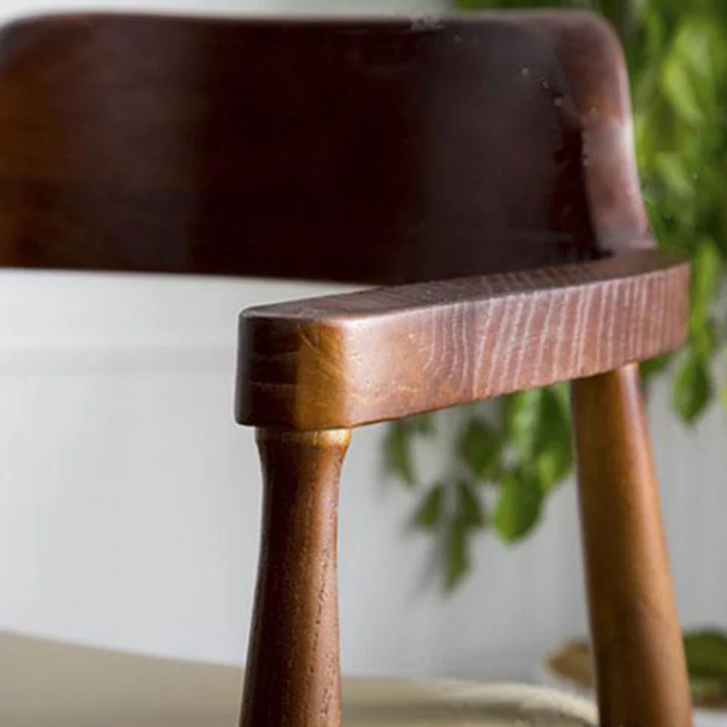 Modern Minimalist Square White Camphor Wood PU Leather Backrest Chair For Living Room