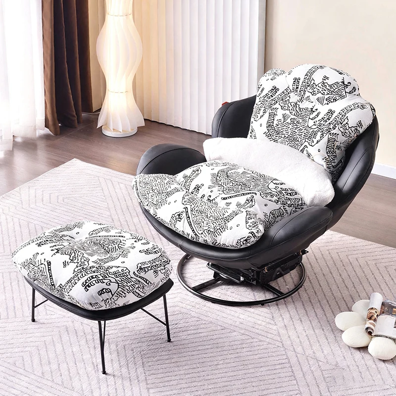 Sleek Minimalist Accent Chair - Multi-Scene 360° Rotatable Sofa Chair For Living Room & Bedroom