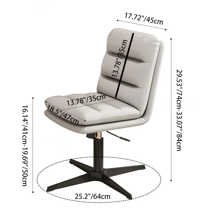 Contemporary Scandinavian Square High-Quality Faux Leather Plywood Steel Office Chair For Home Office