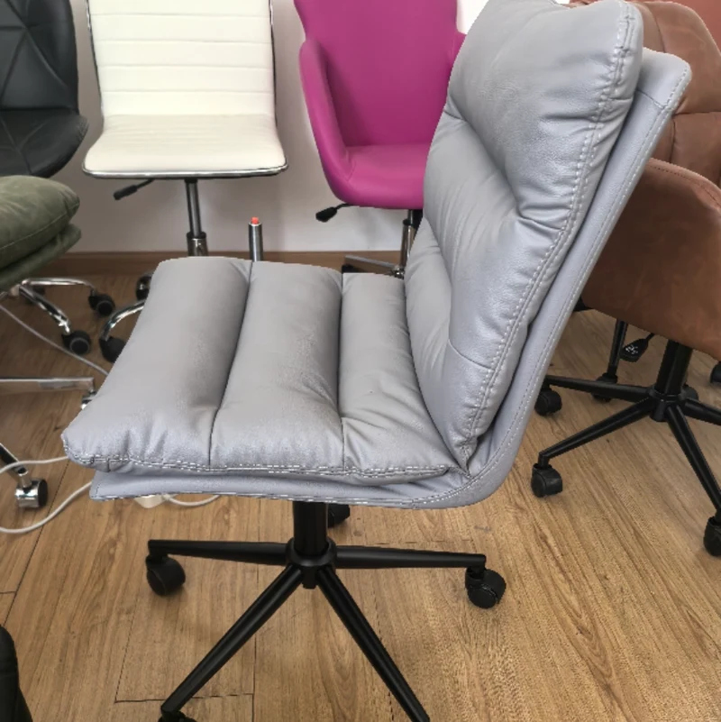 Contemporary Scandinavian Square High-Quality Faux Leather Plywood Steel Office Chair For Home Office