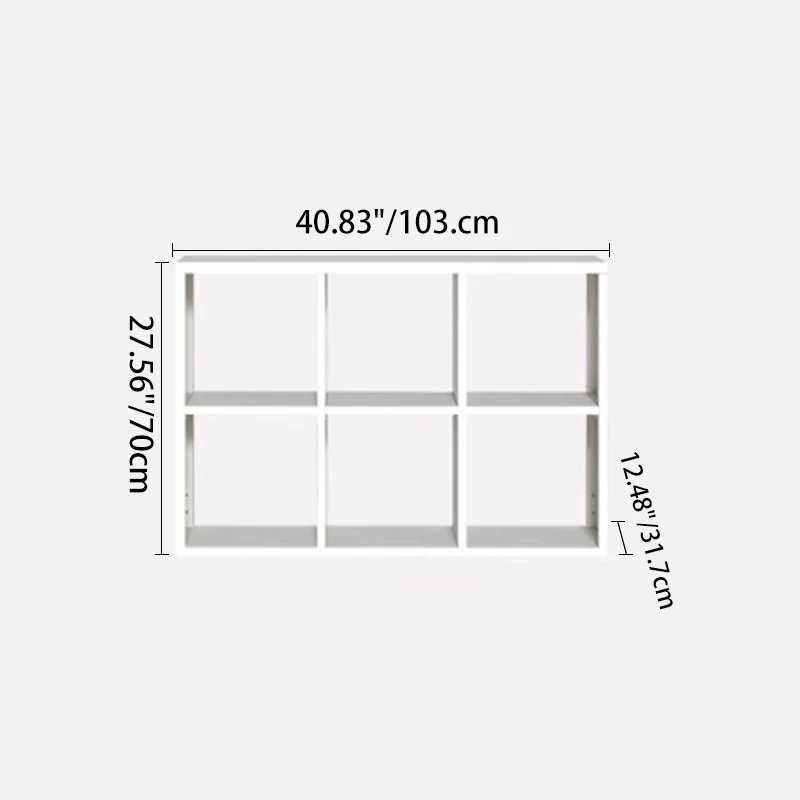 Contemporary Scandinavian Square Steel Modular Bookshelf 4/6-Cabinet For Living Room