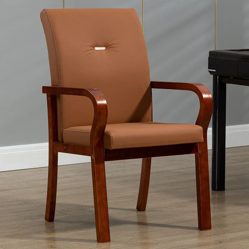 Contemporary Creative Cat Scratch Resistant Leather Plywood Curved Rectangular Accent Chair Backrest And Armrests For Living Room