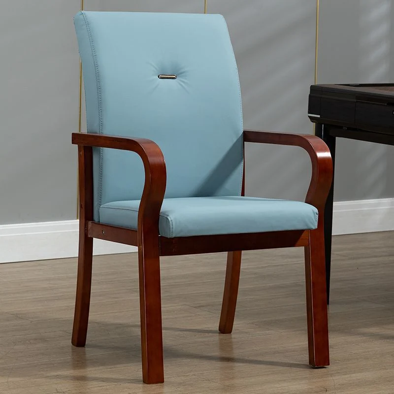 Contemporary Creative Cat Scratch Resistant Leather Plywood Curved Rectangular Accent Chair Backrest And Armrests For Living Room