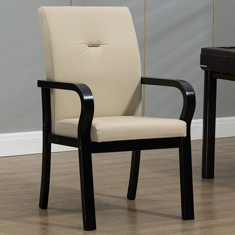 Contemporary Creative Cat Scratch Resistant Leather Plywood Curved Rectangular Accent Chair Backrest And Armrests For Living Room