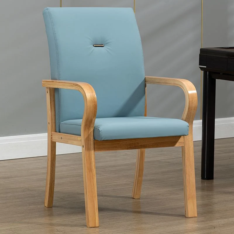 Contemporary Creative Cat Scratch Resistant Leather Plywood Curved Rectangular Accent Chair Backrest And Armrests For Living Room