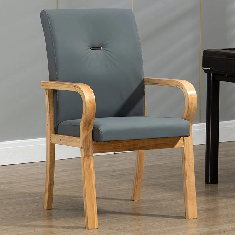 Contemporary Creative Cat Scratch Resistant Leather Plywood Curved Rectangular Accent Chair Backrest And Armrests For Living Room