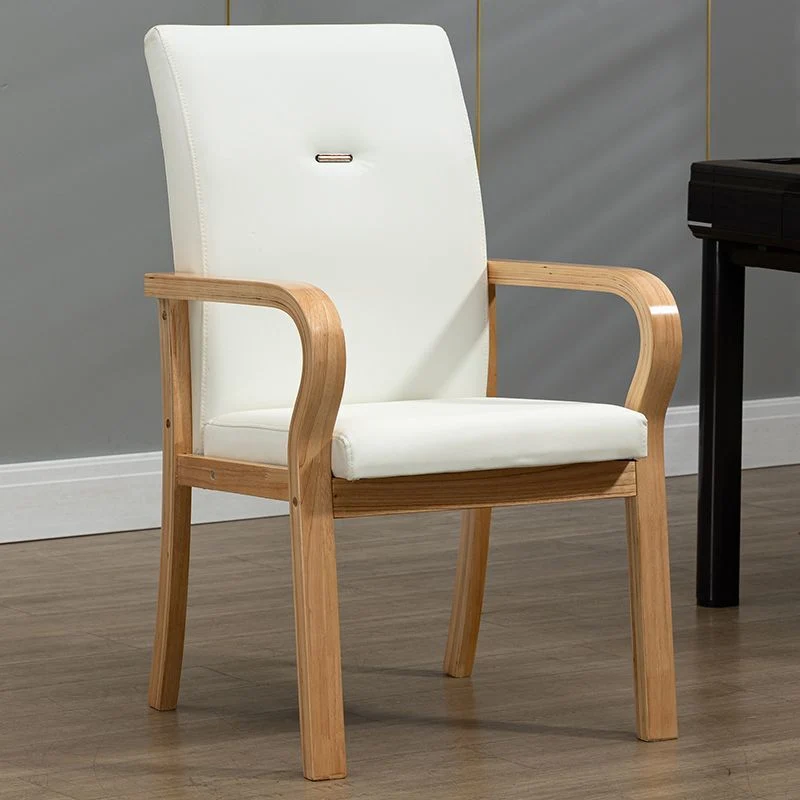 Contemporary Creative Cat Scratch Resistant Leather Plywood Curved Rectangular Accent Chair Backrest And Armrests For Living Room