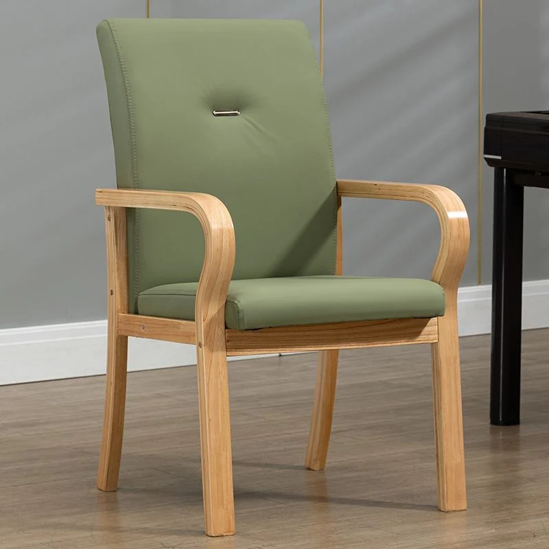 Contemporary Creative Cat Scratch Resistant Leather Plywood Curved Rectangular Accent Chair Backrest And Armrests For Living Room