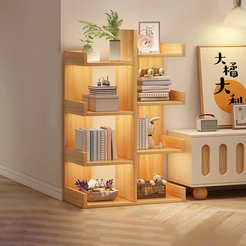 Modern Minimalist Rectangular Artificial Wood Bookshelf 4/5-Tier For Living Room