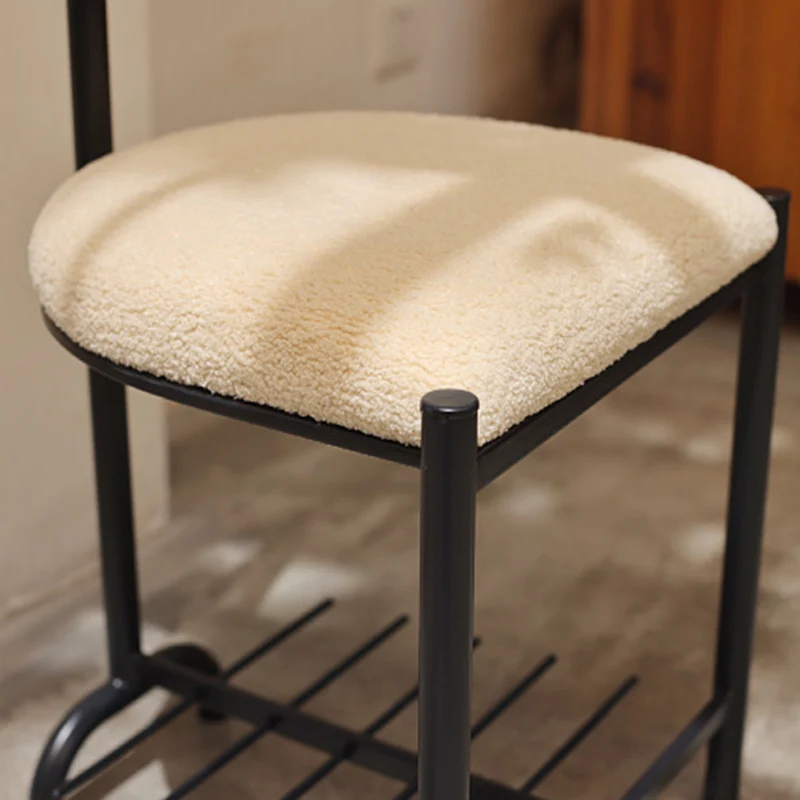 Modern Minimalist Iron Fabric Sponge Cushion Chair Backrest For Living Room