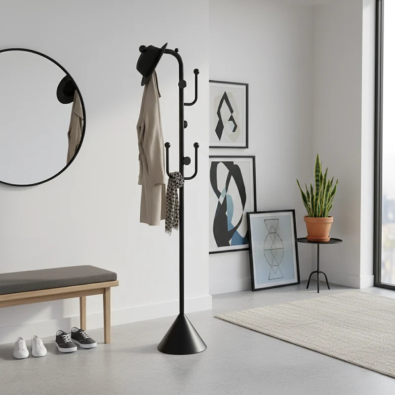 Modern Minimalist Branch-Style Carbon Steel End Table Spherical Hanging Point For Living Room