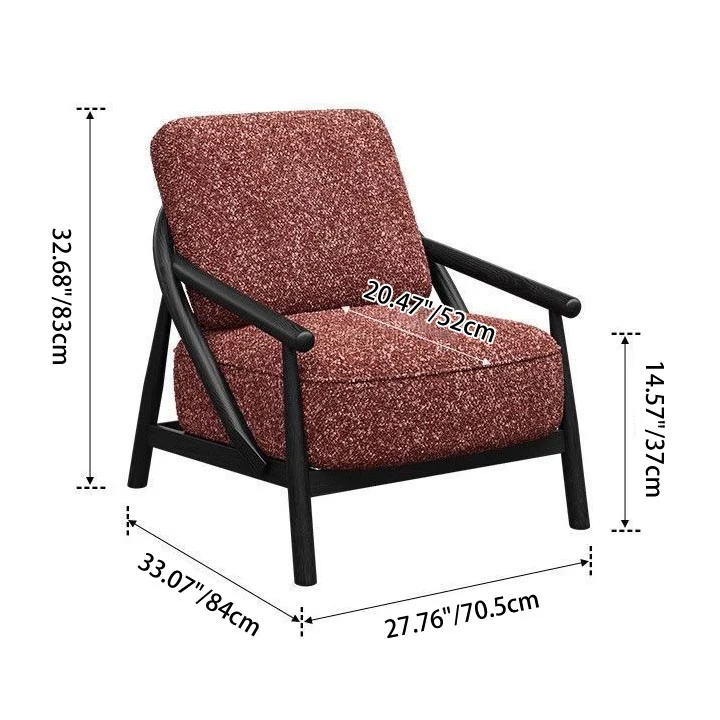 Traditional Vintage Cotton Linen Fabric Carbon Steel Frame Sponge Curved Sofa Backrest Armrest For Living Room