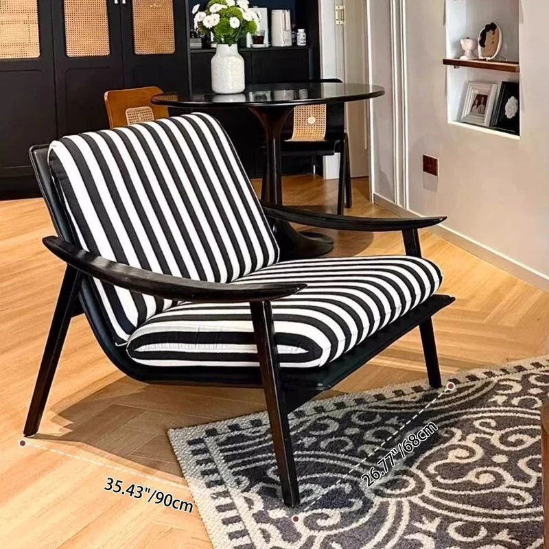 Contemporary Industrial Velvet Iron Cat Scratch Leather Rubberwood Frame Curved Accent Chair Backrest Armrest For Living Room