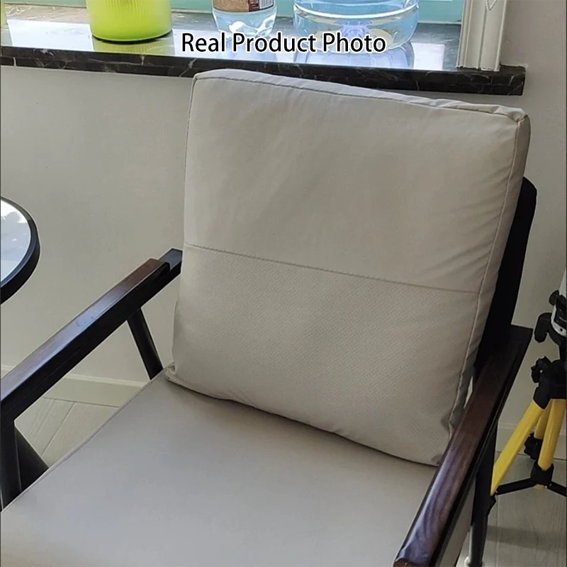 Contemporary Industrial Rectangular Carbon Steel Faux Nappa Leather Sponge Latex PP Cotton Accent Chair Backrest Armrest For Living Room