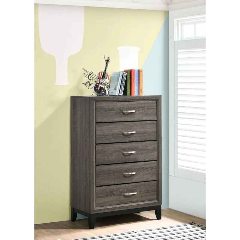 Coaster Furniture Watson 212425 5-Drawer Bedroom Chest - Grey Oak