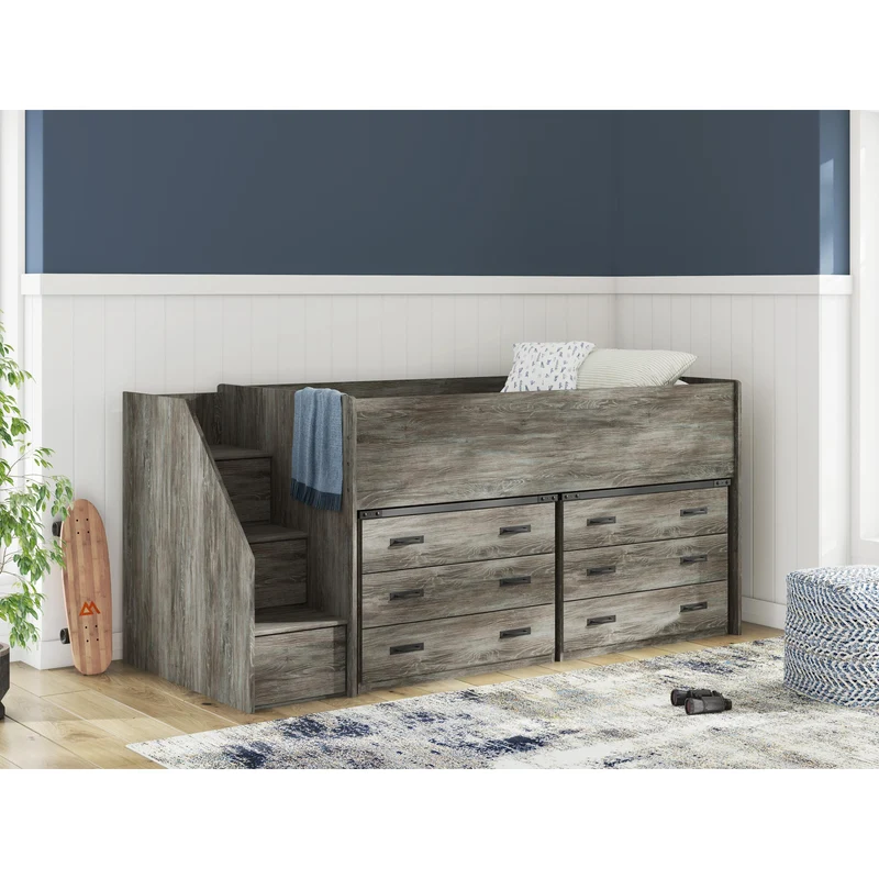 Signature Design by Ashley Frandern B4480B26 Twin Loft Bed with Drawer Storage