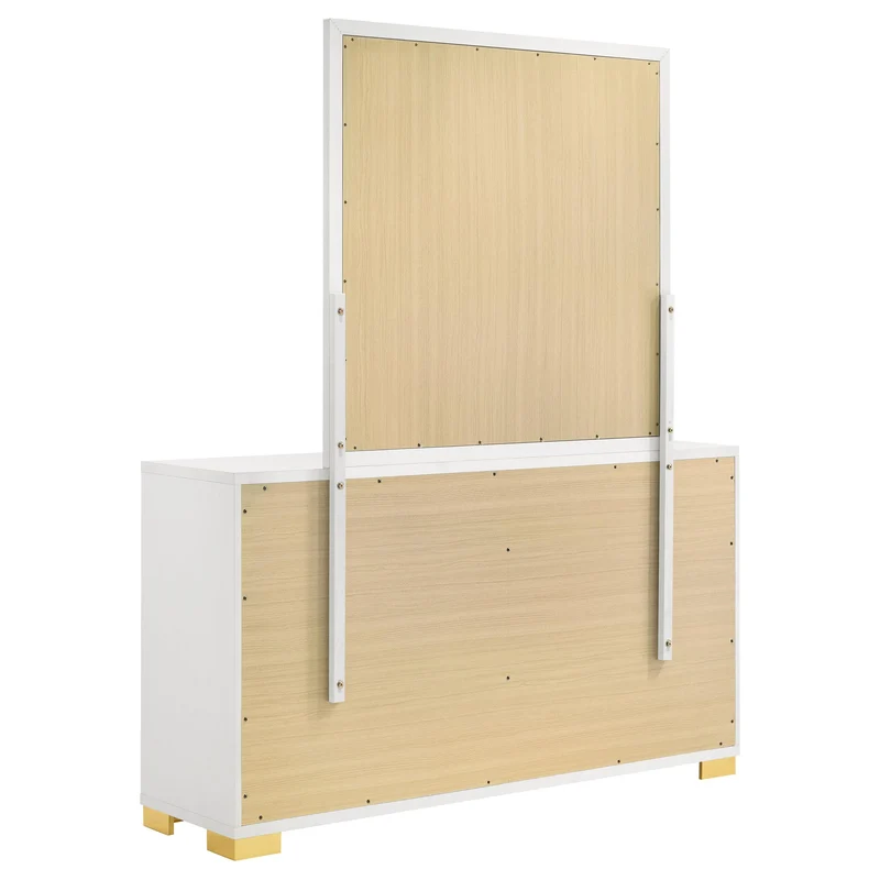 Coaster Furniture Marceline 222933M 6-Drawer Dresser with Mirror - White