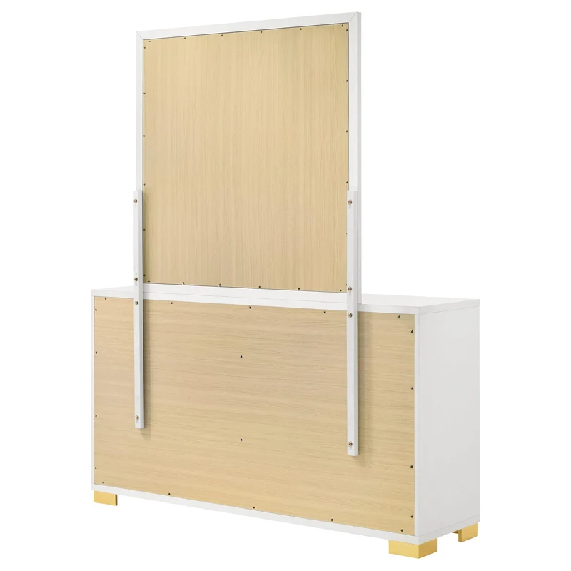 Coaster Furniture Marceline 222933M 6-Drawer Dresser with Mirror - White