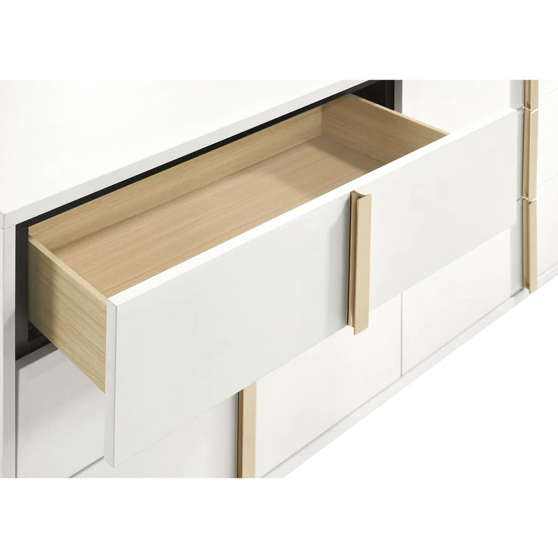 Coaster Furniture Marceline 222933M 6-Drawer Dresser with Mirror - White