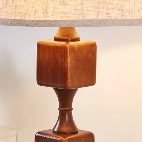 Traditional French Wood Fabric Linear 1-Light Standing Floor Lamp For Living Room