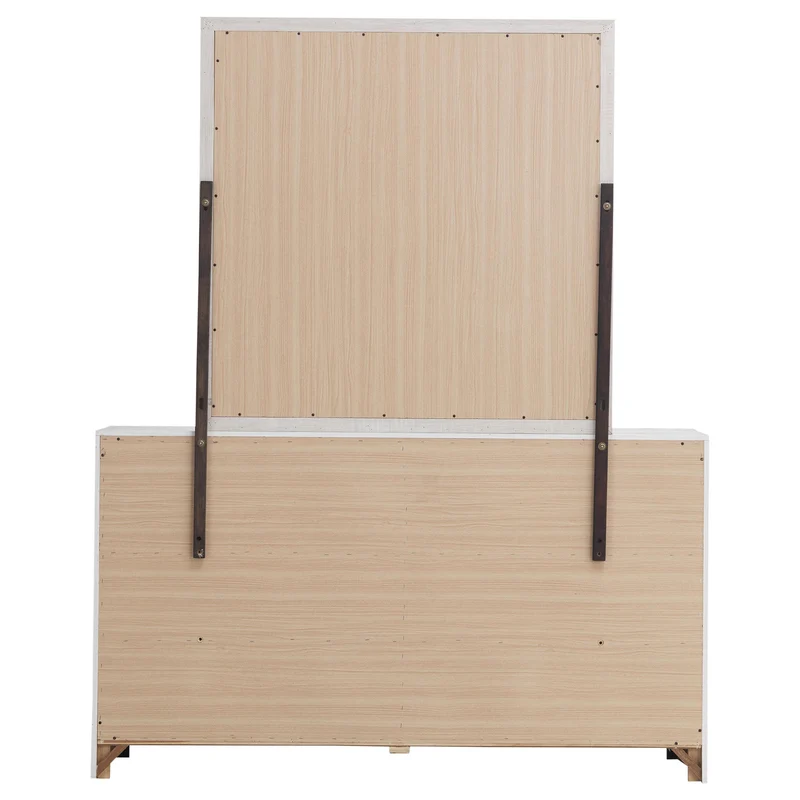 Coaster Furniture Brantford 207053M 6-Drawer Dresser with Mirror - Coastal White