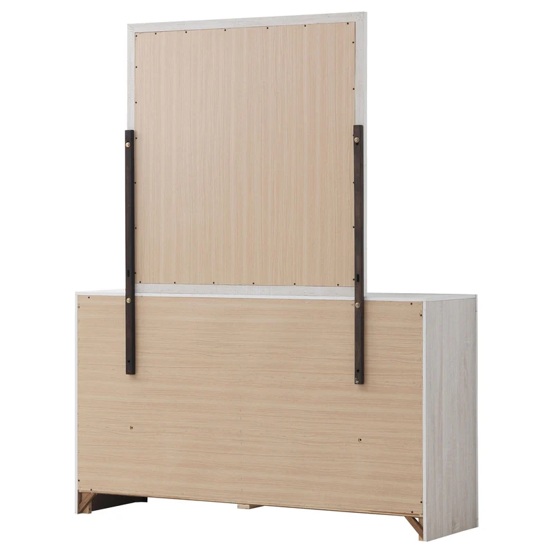 Coaster Furniture Brantford 207053M 6-Drawer Dresser with Mirror - Coastal White
