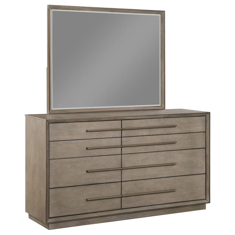 Coaster Furniture Durango 223273M 8-Drawer Dresser and Mirror - Taupe Oak