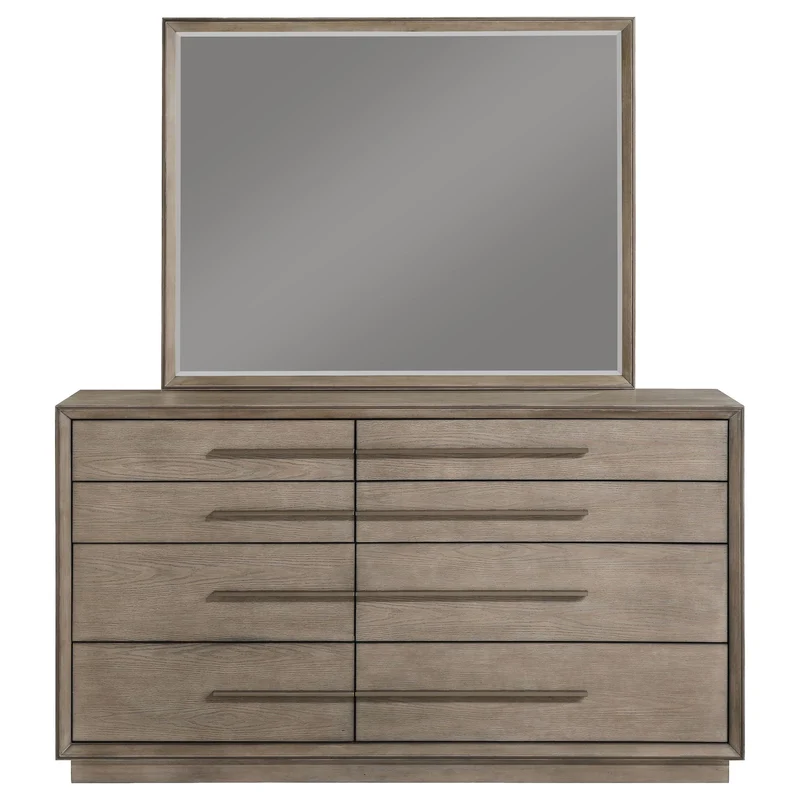 Coaster Furniture Durango 223273M 8-Drawer Dresser and Mirror - Taupe Oak
