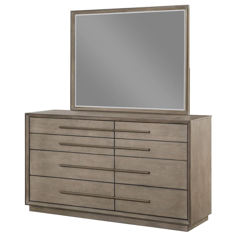 Coaster Furniture Durango 223273M 8-Drawer Dresser and Mirror - Taupe Oak