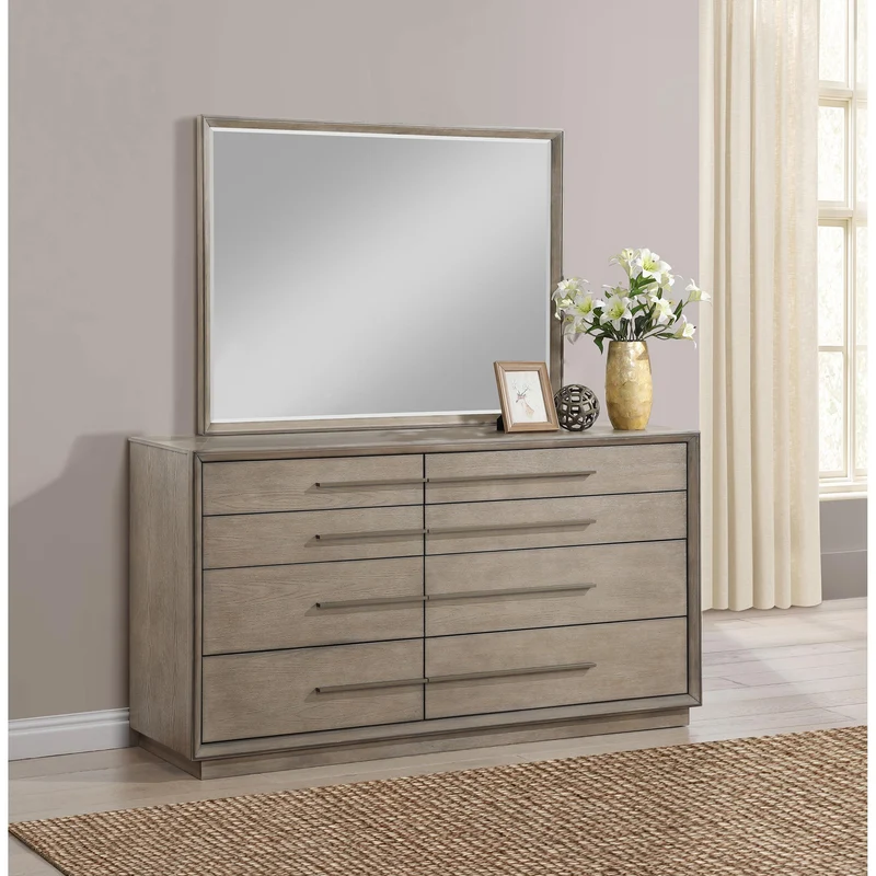 Coaster Furniture Durango 223273M 8-Drawer Dresser and Mirror - Taupe Oak