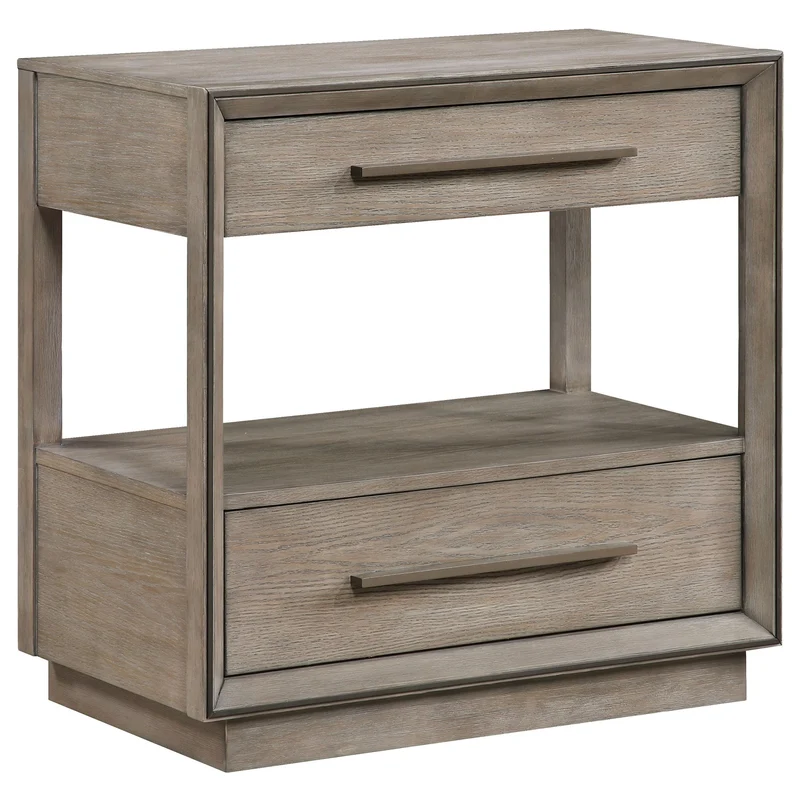 Coaster Furniture Durango 223272 2-Drawer Nightstand Bedside Table - Taupe Oak
